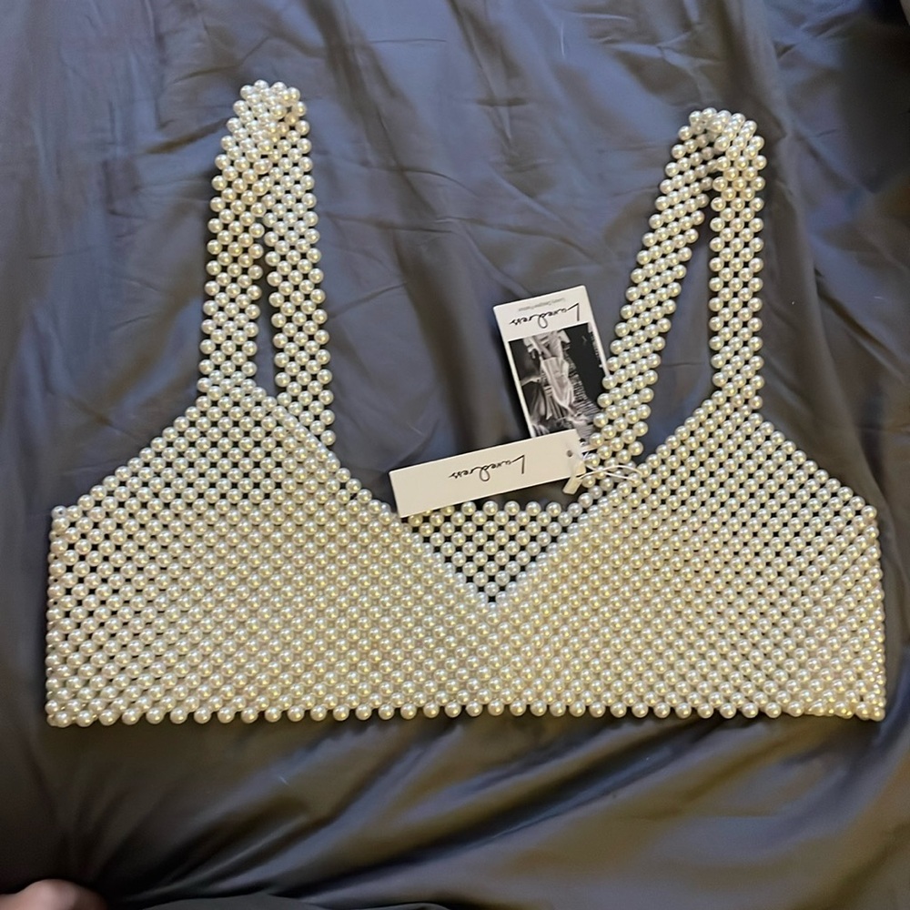 Brand new LuxeDress pearl top